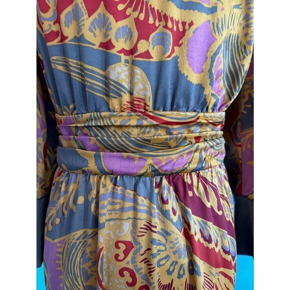 Lilka 1/2 WRAP Dress Beautiful SILKY Fabric 100% Polyester Inside & Side Tie M - Picture 8 of 10